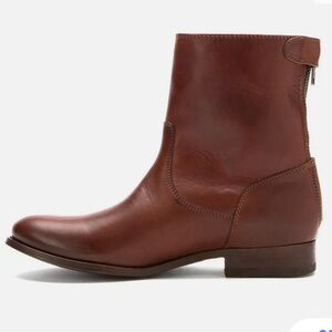 Frye Melissa Button Leather Zip Short Boot